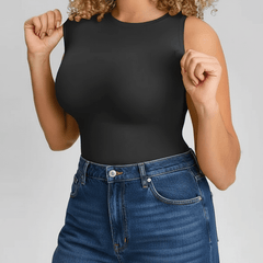 Bust Support and Waist Control Shape Crew Neck Tank Top