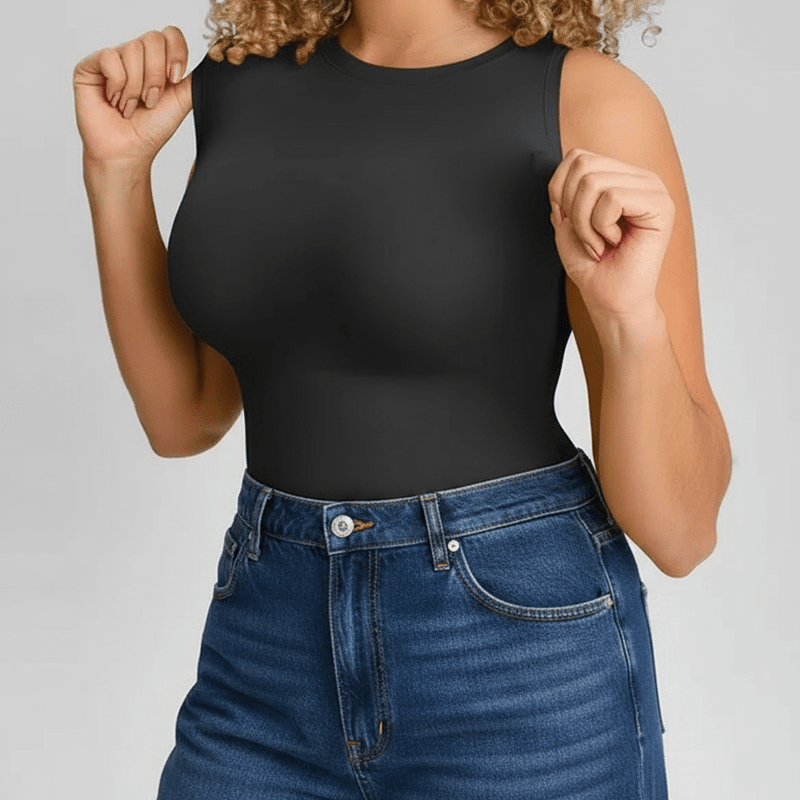 Bust Support and Waist Control Shape Crew Neck Tank Top