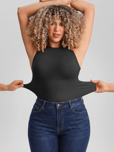 Bust Support and Waist Control Shape Crew Neck Tank Top
