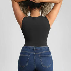 Bust Support and Waist Control Shape Crew Neck Tank Top