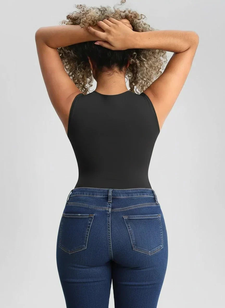 Bust Support and Waist Control Shape Crew Neck Tank Top