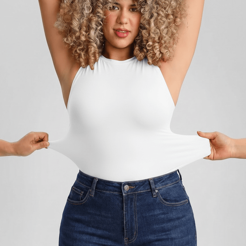 Bust Support and Waist Control Shape Crew Neck Tank Top