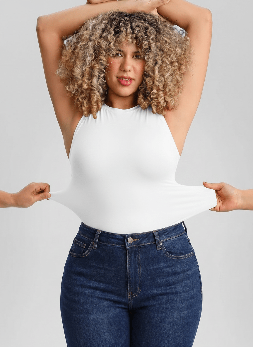 Bust Support and Waist Control Shape Crew Neck Tank Top