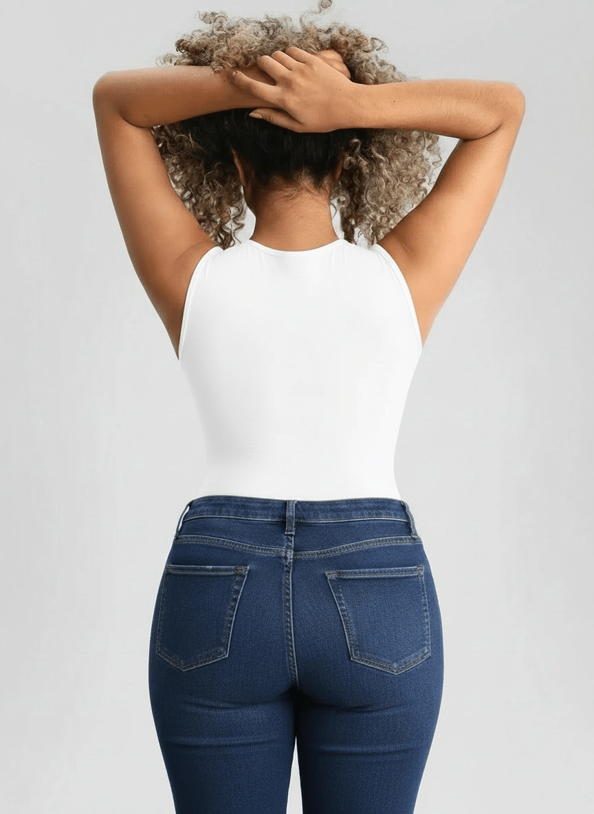 Bust Support and Waist Control Shape Crew Neck Tank Top