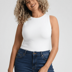 Bust Support and Waist Control Shape Crew Neck Tank Top