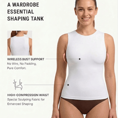 Bust Support and Waist Control Shape Crew Neck Tank Top