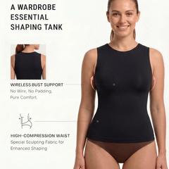 Bust Support and Waist Control Shape Crew Neck Tank Top