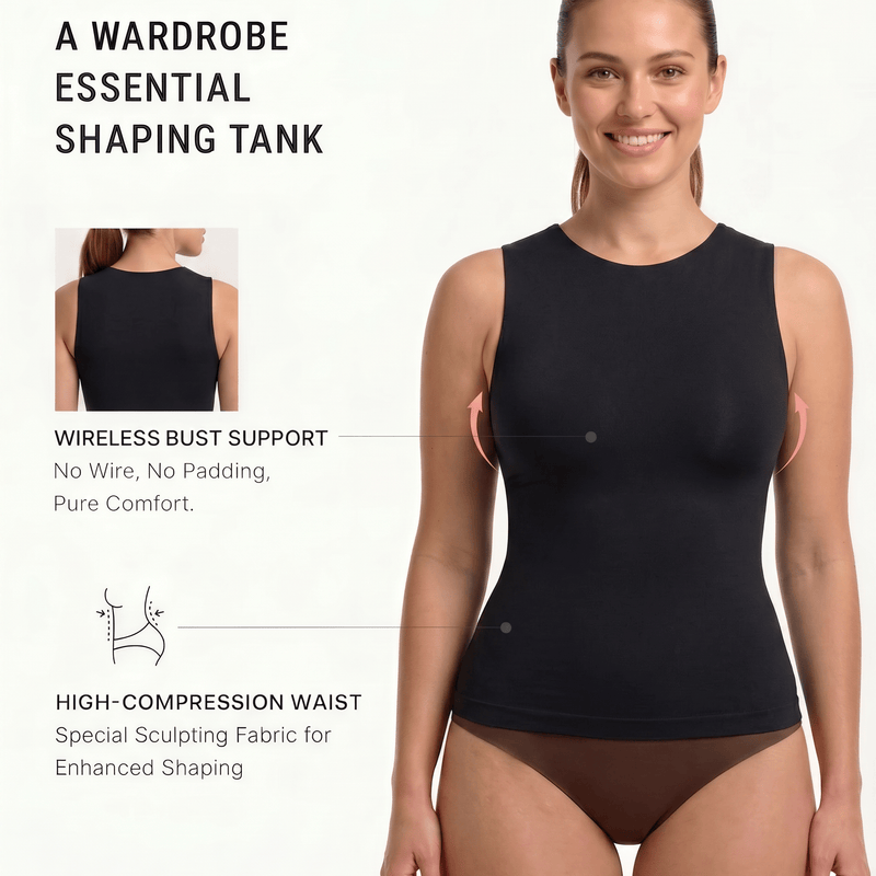 Bust Support and Waist Control Shape Crew Neck Tank Top