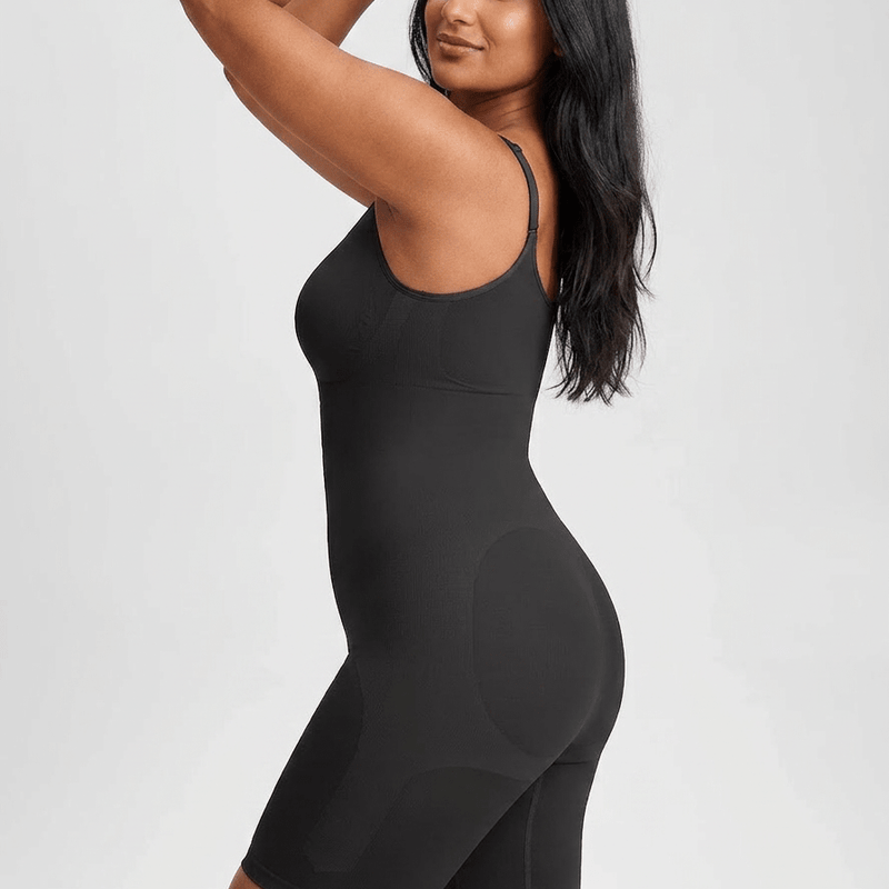 Tummy Control Seamless Mid Thigh Zipper Bodysuit