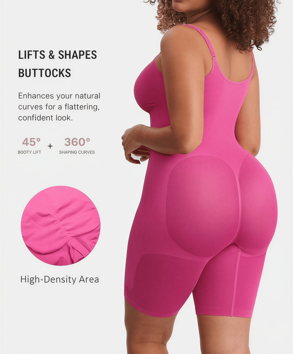 Tummy Control Seamless Mid Thigh Zipper Bodysuit