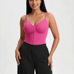 Tummy Control Seamless Mid Thigh Zipper Bodysuit