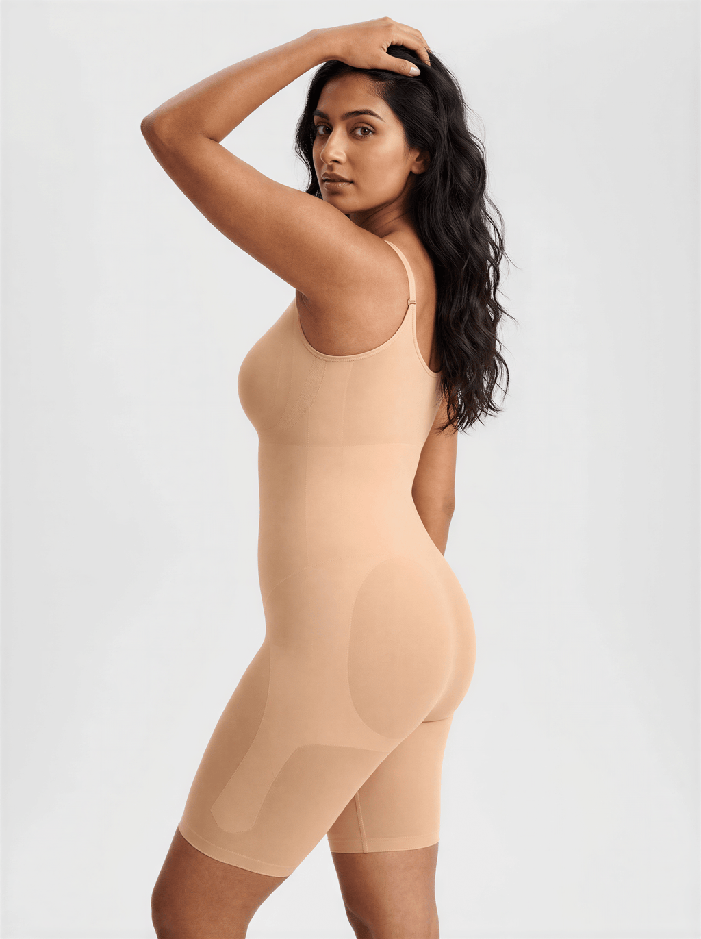 Tummy Control Seamless Mid Thigh Zipper Bodysuit