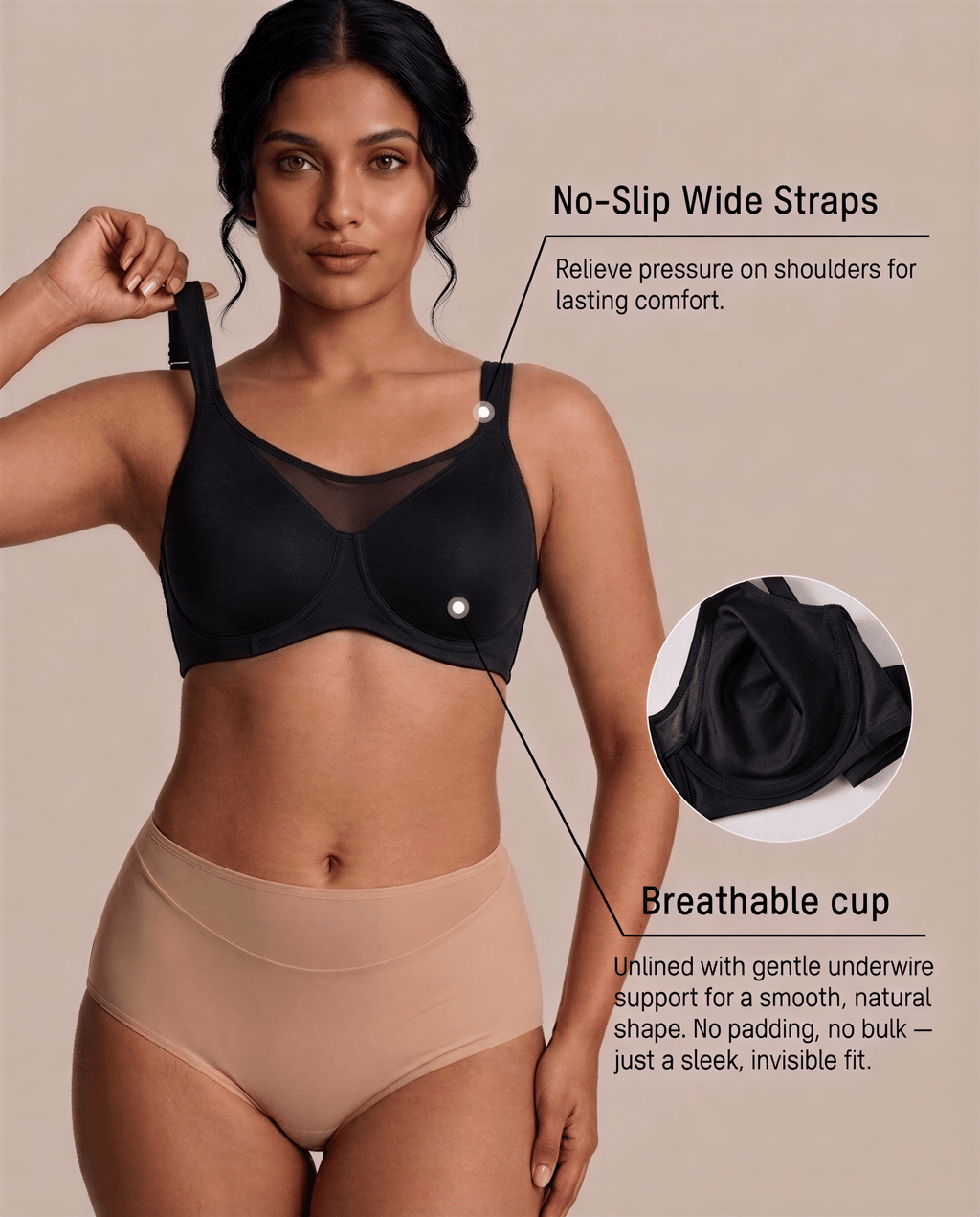 Full Coverage Underwire Minimizer Bra
