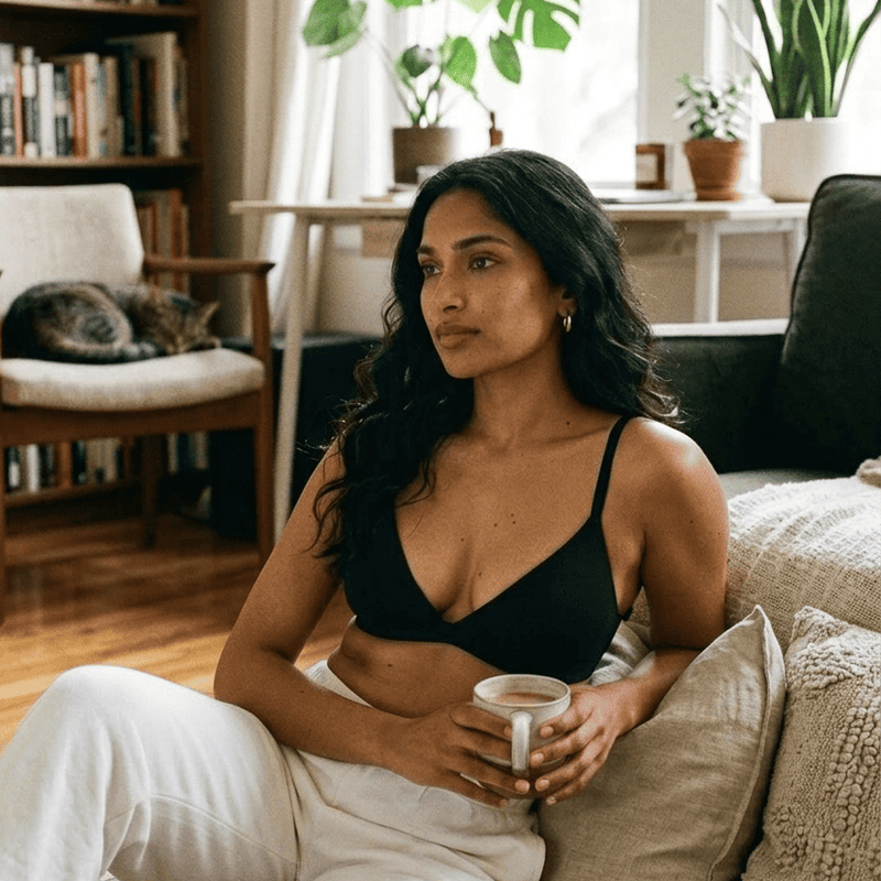 UltraSoft Triangle Bralette – Full Coverage Bralette for Women with Wireless Comfort