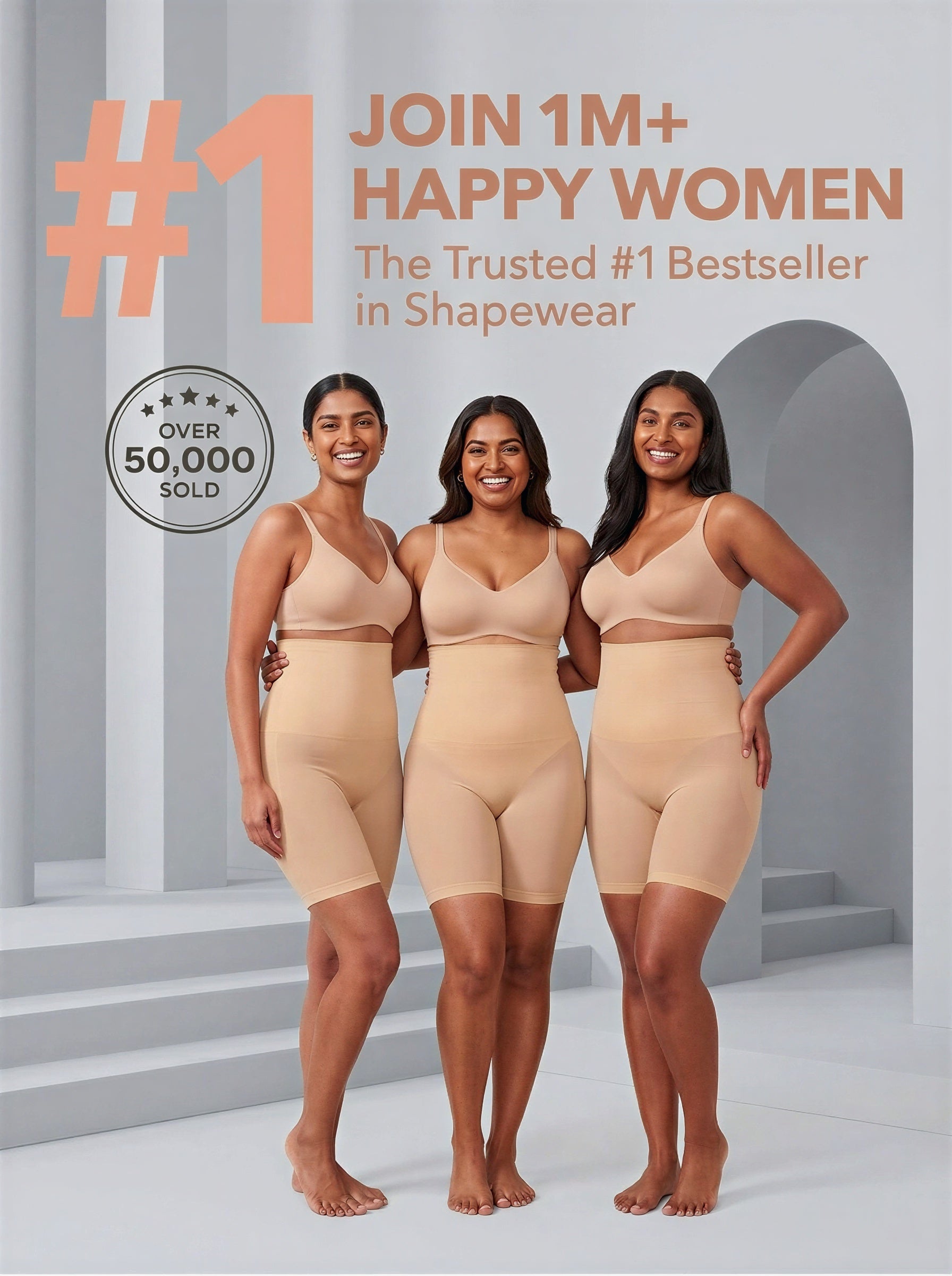 All Day wear High-Waisted Shapewear Tummy Control Shorts