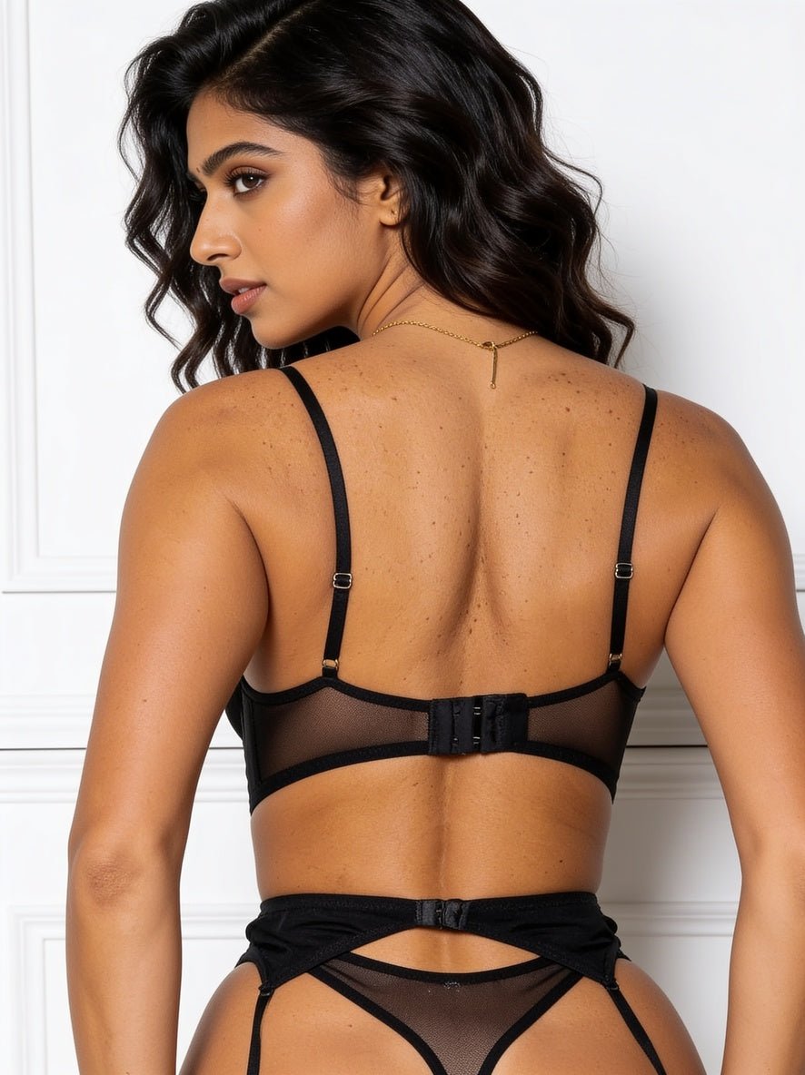 French Embroidered Lace Underwire Bra