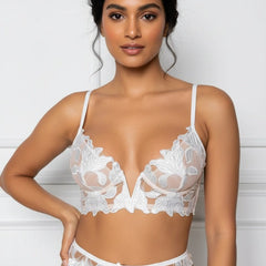 French Embroidered Lace Underwire Bra