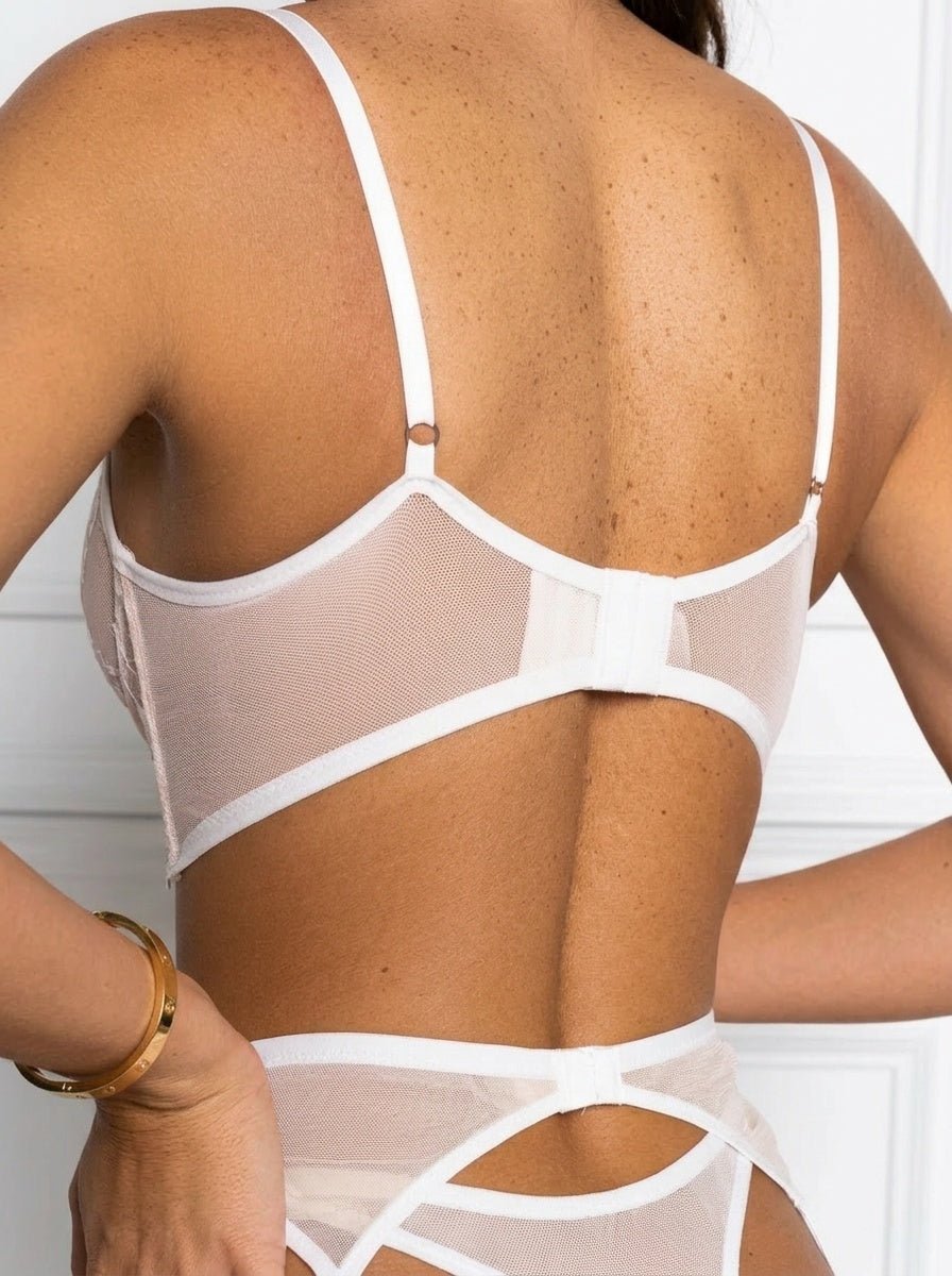 French Embroidered Lace Underwire Bra