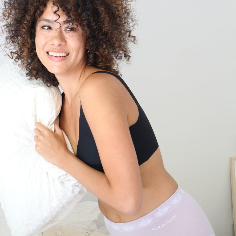Solid Cute Hipster Moisture Wicking Lingerie Set