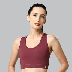 SOIE Woman - Medium Impact Quick Dry Racerback Athleisure Sports Bra - Bra -for Women