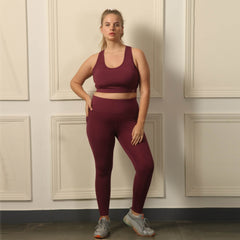 SOIE Woman - Quick-Dry Sports Bra & High Waist Legging Set - Athleisure Set -for Women