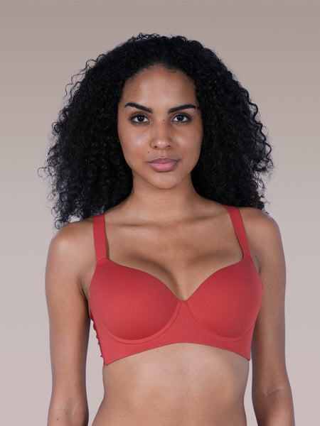 SOIE Woman - Padded Full Coverage Seamless T-shirt Bra with Invisible Flexi Underwire - Bonded Bra -for Women