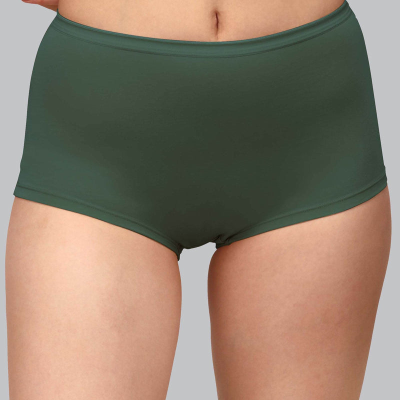 SOIE Woman - High Rise Full Coverage Cotton Spandex Boyshorts (Pack of 2) - Panty -for Women