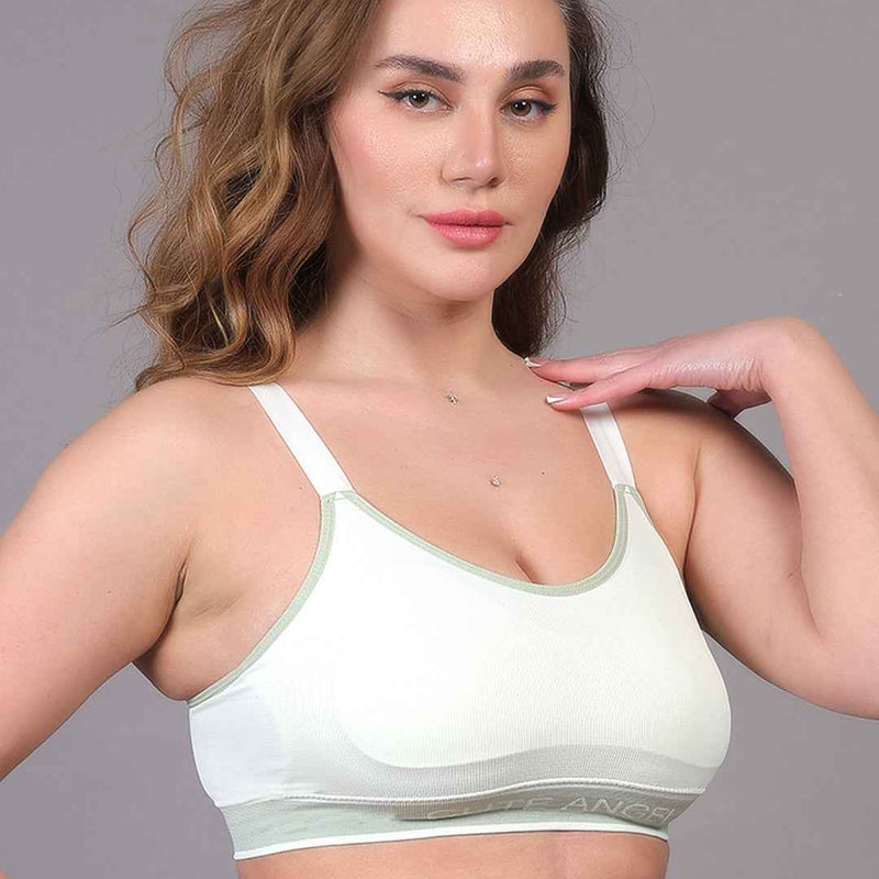 Women Beginners Anti Bacterial Full Coverage Lightly Padded Sports Bra