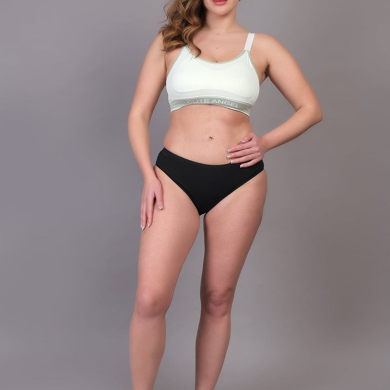 Women Beginners Anti Bacterial Full Coverage Lightly Padded Sports Bra