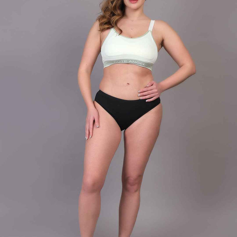 Women Beginners Anti Bacterial Full Coverage Lightly Padded Sports Bra