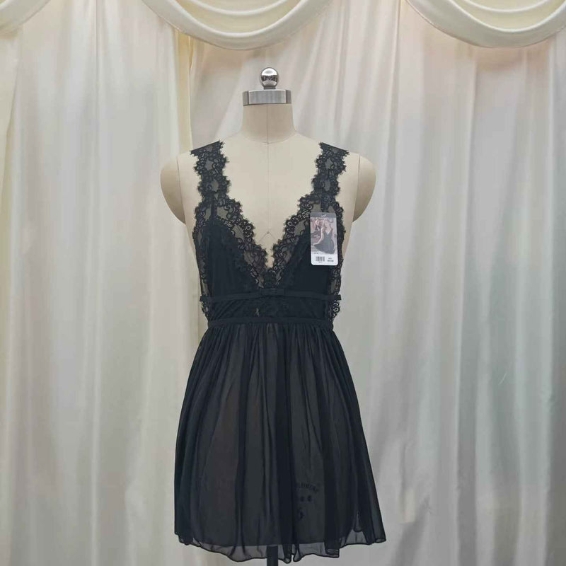 Brachy Women Black Honeymoon Babydoll Sexy Hot Night Dress Sleepwear.