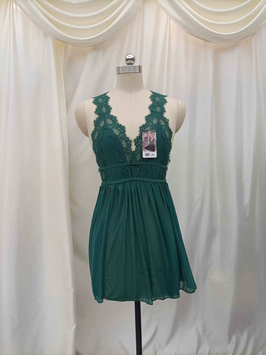 Brachy Women Green Honeymoon Babydoll Sexy Hot Night Dress Sleepwear.