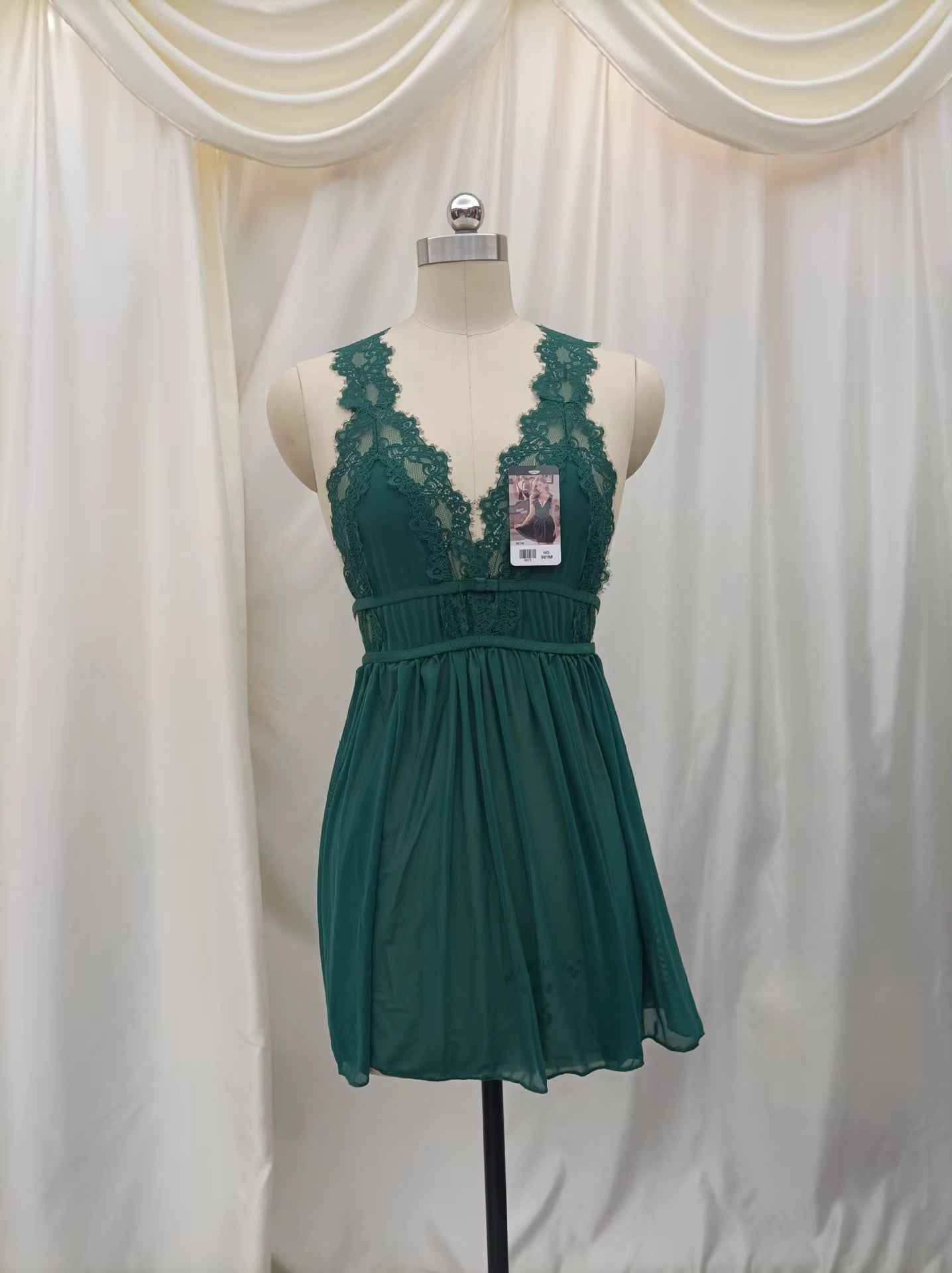 Brachy Women Green Honeymoon Babydoll Sexy Hot Night Dress Sleepwear.