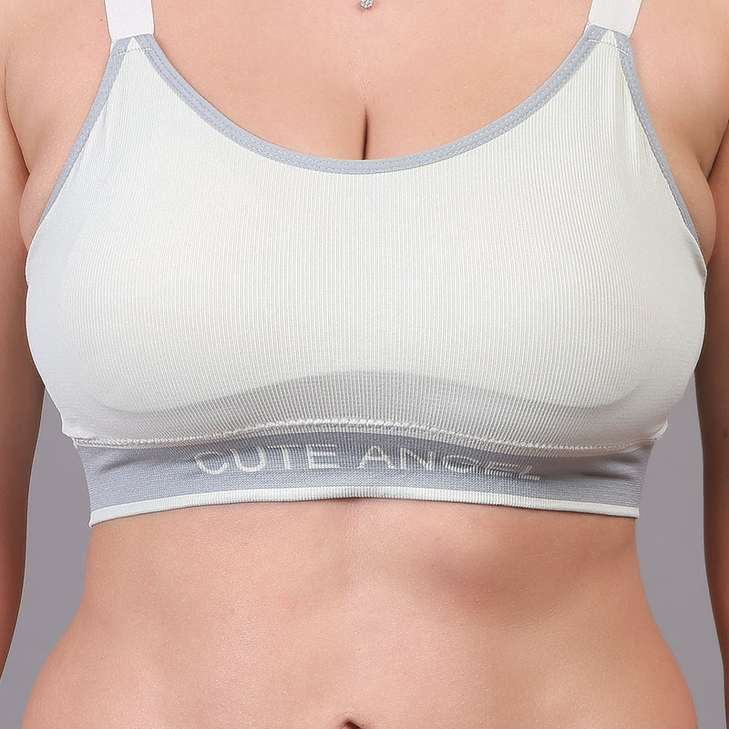 Women Beginners Anti Bacterial Full Coverage Lightly Padded Sports Bra