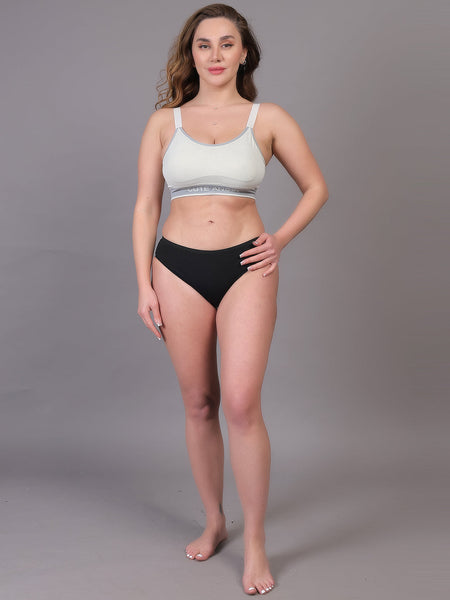 Women Beginners Anti Bacterial Full Coverage Lightly Padded Sports Bra