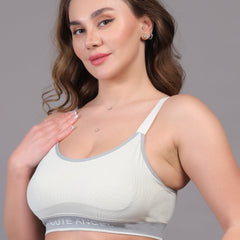Women Beginners Anti Bacterial Full Coverage Lightly Padded Sports Bra