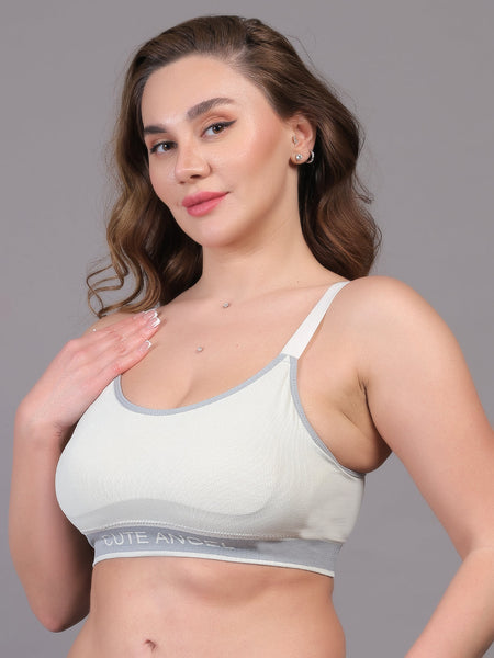 Women Beginners Anti Bacterial Full Coverage Lightly Padded Sports Bra