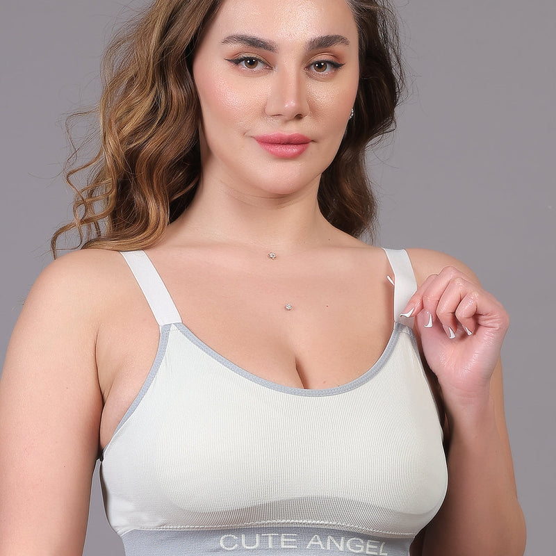 Women Beginners Anti Bacterial Full Coverage Lightly Padded Sports Bra