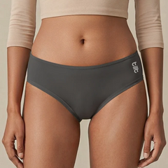 6 Pack - Grey Low-waist Bamboo Absorbent Underwear
