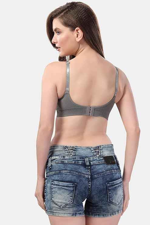 Women Organic Antimicrobial Soft Feeding Full Bust Seamless Nursing, Breastfeeding Maternity Bra with Remove Pads Pack of 3
