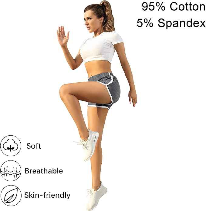 Plus Size for Women's Casual Shorts Comfy Drawstring Elastic Waist Summer Beach Workout Lounge Shorts for Women