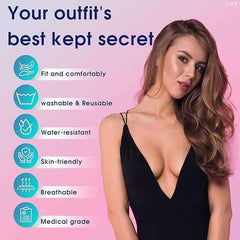 Brachy Black Sticky Adhesive Silicone Invisible Push Up Backless Strapless Nipple Cover Bra