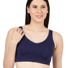 Blossom Homely Bra Slip-On Bamboo–Modal Bra, Removable Pads, And Cushioned Straps For All-Day Comfort