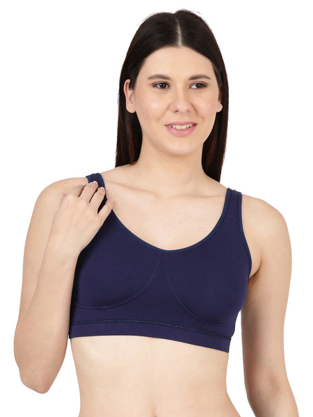 Blossom Homely Bra Slip-On Bamboo–Modal Bra, Removable Pads, And Cushioned Straps For All-Day Comfort