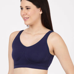 Blossom Homely Bra Slip-On Bamboo–Modal Bra, Removable Pads, And Cushioned Straps For All-Day Comfort
