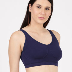 Blossom Homely Bra Slip-On Bamboo–Modal Bra, Removable Pads, And Cushioned Straps For All-Day Comfort