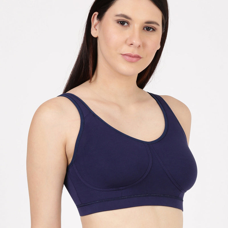 Blossom Homely Bra Slip-On Bamboo–Modal Bra, Removable Pads, And Cushioned Straps For All-Day Comfort