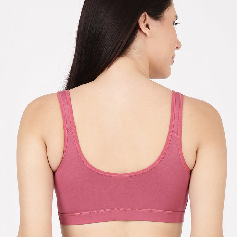 Blossom Homely Bra Slip-On Bamboo–Modal Bra, Removable Pads, And Cushioned Straps For All-Day Comfort
