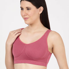 Blossom Homely Bra Slip-On Bamboo–Modal Bra, Removable Pads, And Cushioned Straps For All-Day Comfort