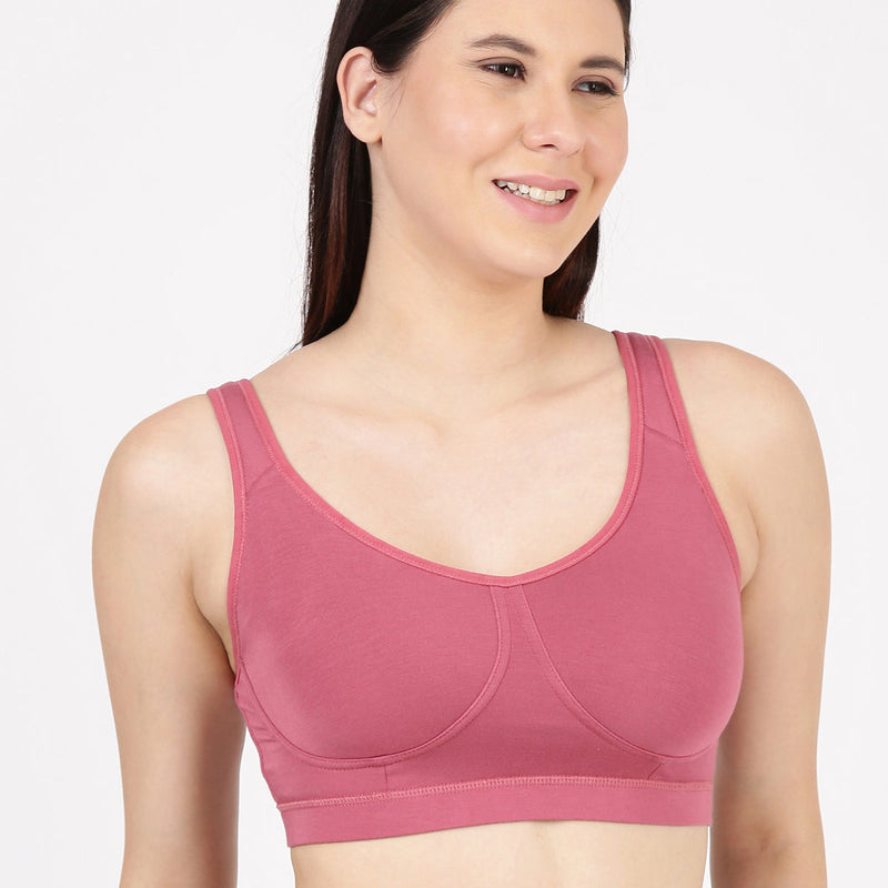 Blossom Homely Bra Slip-On Bamboo–Modal Bra, Removable Pads, And Cushioned Straps For All-Day Comfort